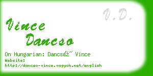vince dancso business card